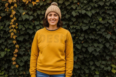 Mustard yellow long sleeve t-shirt mockup Mock Up Photo Designangry 