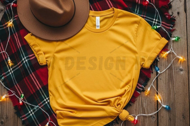 Mustard yellow t-shirt mockup design Mock Up Photo Designangry 