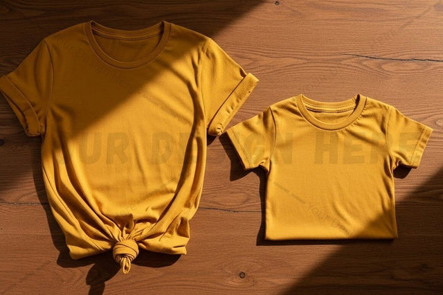 Mustard yellow t-shirt mockup design Mock Up Photo Regulrcrative 