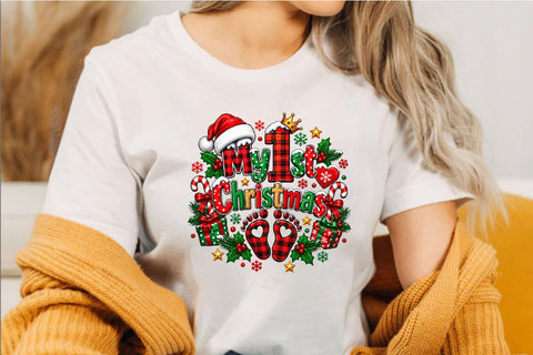 My 1st Christmas Clipart PNG Sublimation SVGArt 