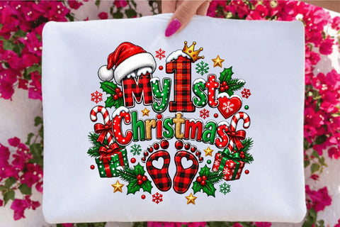 My 1st Christmas Clipart PNG Sublimation SVGArt 