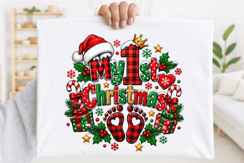 My 1st Christmas Clipart PNG Sublimation SVGArt 