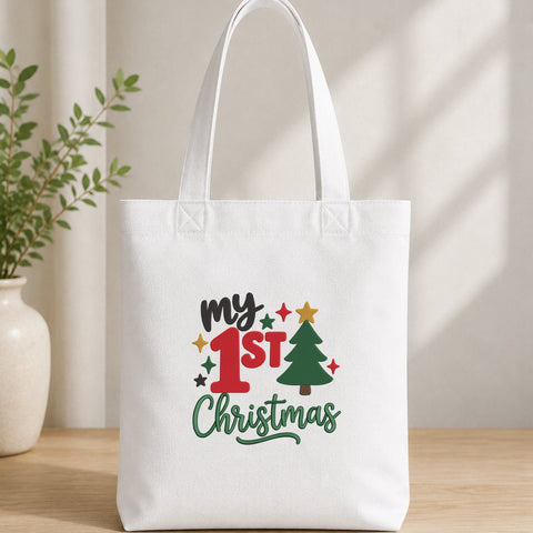 My 1st Christmas Embroidery Design – Baby First Christmas Tree Holiday Machine Embroidery File Embroidery/Applique DESIGNS PatternFeed8 