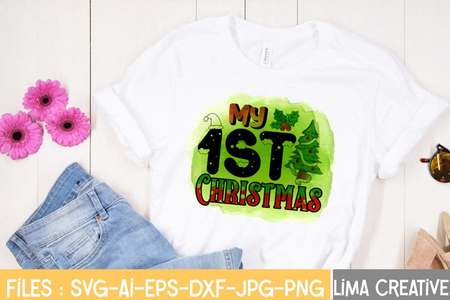 My 1st Christmas Sublimation PNG,Christmas Sublimation Design Sublimation Insomnia Std 