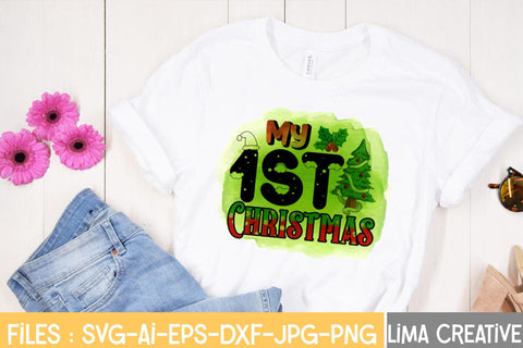 My 1st Christmas Sublimation PNG,Christmas Sublimation Design Sublimation Insomnia Std 