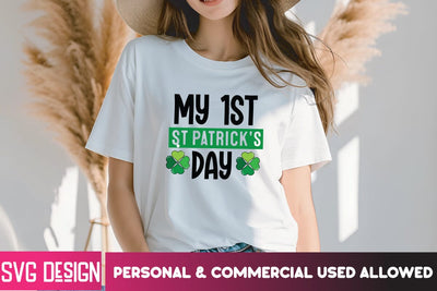 My 1st St.Patrick's Day SVG Cut File, My 1st St.Patrick's Day Sublimation PNG , St.Patrick's Day SVG Design , Happy St.Patrick's Day SVG Cut File SVG BlackCatsMedia 