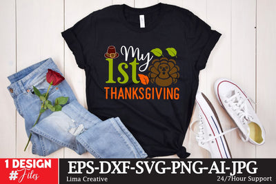 My 1st Thanksgiving SVG Cut File SVG Insomnia Std 