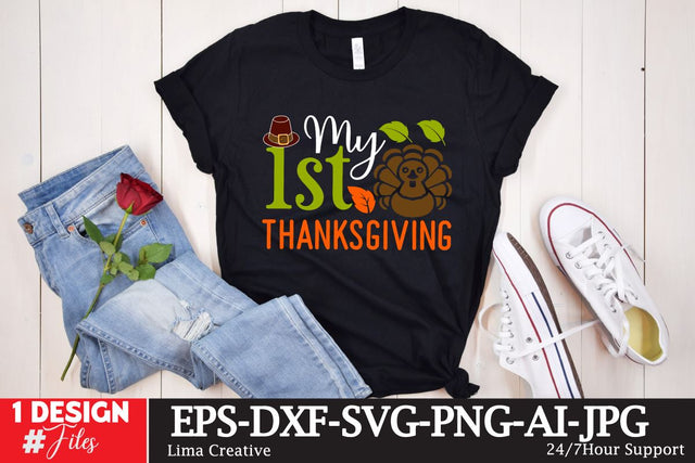 My 1st Thanksgiving SVG Cut File SVG Insomnia Std 