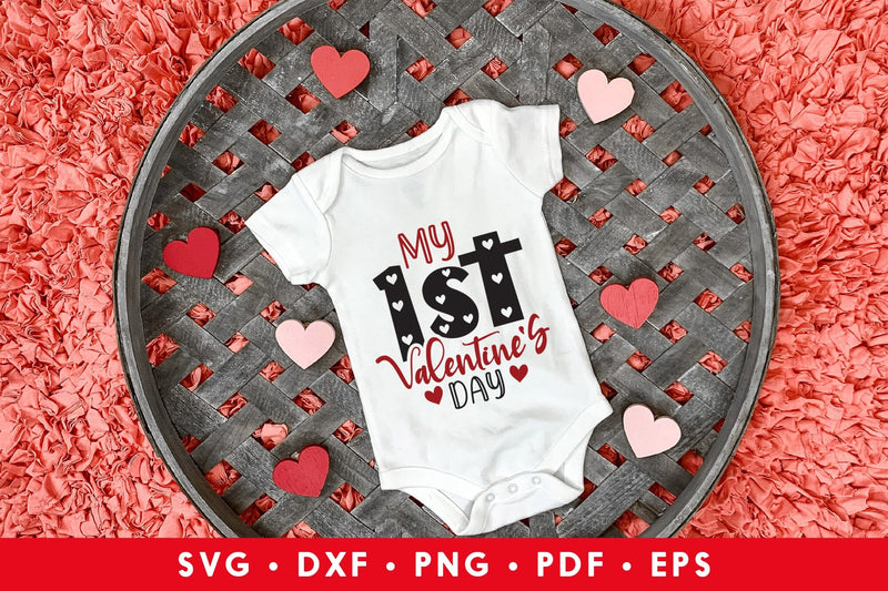 My 1st Valentine's Day - Valentine Kids SVG SVG CraftLabSVG 