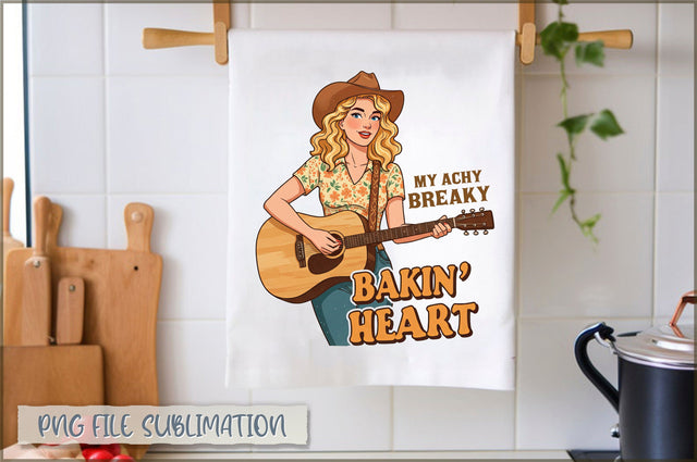 My achy breaky bakin' heart Towel Sublimation Shetara Begum 