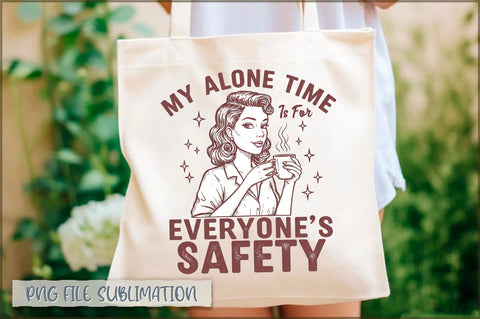 My alone time is for everyone's safety Tote Bag Sublimation Shetara Begum 