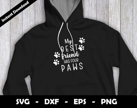 My Best Frien Has Four Paws SVG Cut File, Best Friend Mascot SVG Design SVG Arthur Arellano 