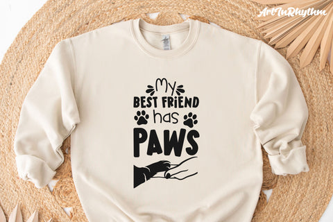 My best friend has paws, Cat mom, Cat dad, Fur parent svg SVG Artinrhythm shop 
