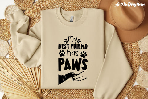 My best friend has paws, Cat mom, Cat dad, Fur parent svg SVG Artinrhythm shop 