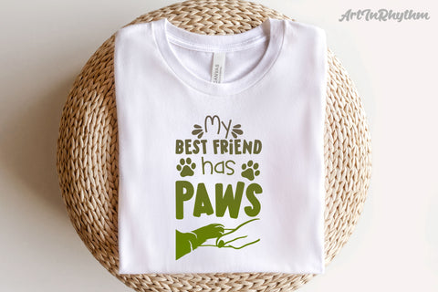 My best friend has paws, Cat mom, Cat dad, Fur parent svg SVG Artinrhythm shop 