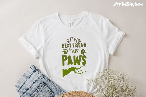 My best friend has paws, Cat mom, Cat dad, Fur parent svg SVG Artinrhythm shop 
