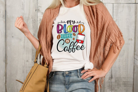 My Blood Type is Coffee PNG Sublimation Design Sublimation CraftLabSVG 