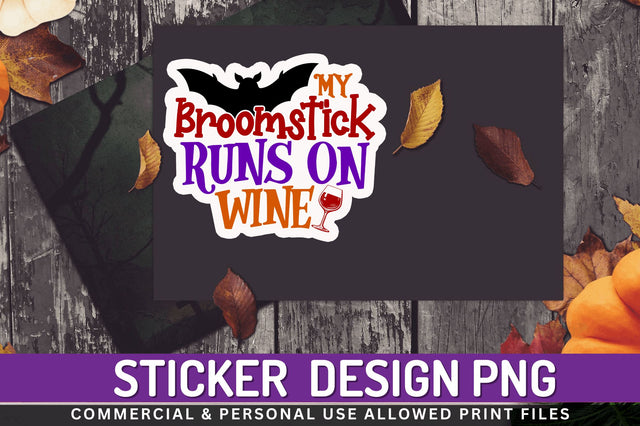My broomstick runs Stickers Design Sublimation Regulrcrative 