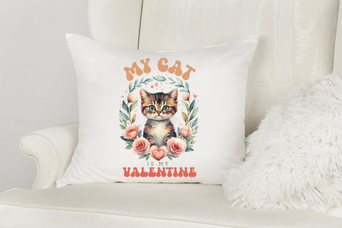 My Cat is My Valentine Sublimation PNG Sublimation CraftLabSVG 