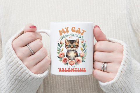 My Cat is My Valentine Sublimation PNG Sublimation CraftLabSVG 