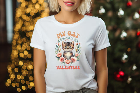 My Cat is My Valentine Sublimation PNG Sublimation CraftLabSVG 