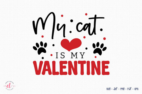 My Cat is My Valentine SVG Cut File SVG CraftLabSVG 