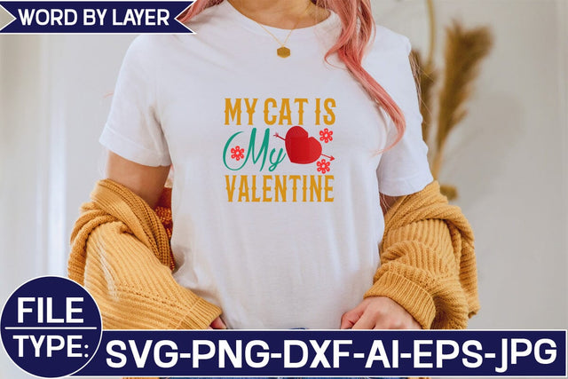 My Cat is My Valentine SVG Cut File SVG Studio Innate 