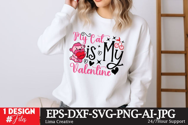 My Cat Is My Valentine SVG Cut File, Valentine day SVG Design SVG Insomnia Std 