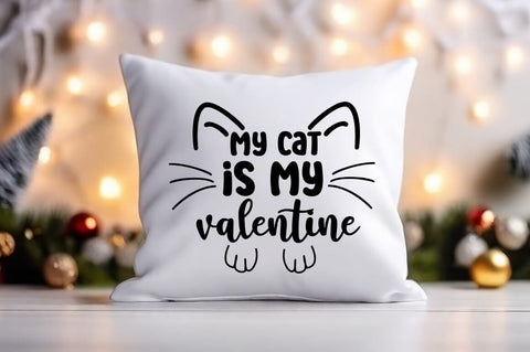 My cat is my valentine SVG Design SVG Designangry 