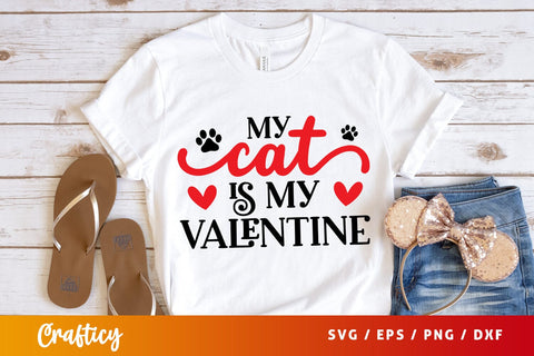My cat is my valentine SVG Design SVG Designangry 