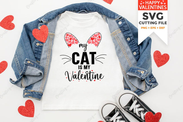 My Cat Is My Valentine SVG Design SVG Designangry 