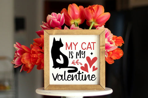 My cat is my valentine SVG design SVG Regulrcrative 