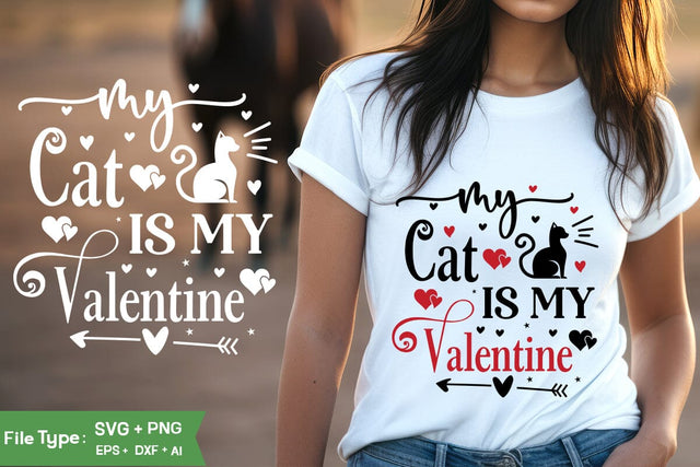 My Cat Is My Valentine valentine SVG Design, valentine's SVG Design, valentine's Day SVG Design, valentine's, SVGs,Quotes and Sayings,Food & Drink,On Sale, Print & Cut SVG DesignPlante 503 