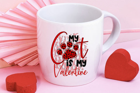 My Cat is My Valentine | Valentine's Day Sublimation Sublimation CraftLabSVG 