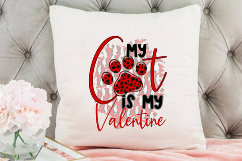 My Cat is My Valentine | Valentine's Day Sublimation Sublimation CraftLabSVG 