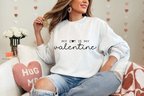 My cat is my Valentine's Day SVG Sublimation Pickled Thistle Creative 