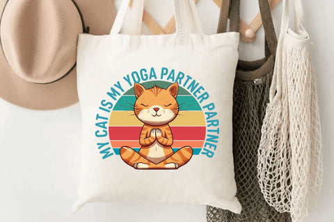 My Cat Is My Yoga Sublimation Design Sublimation Regulrcrative 