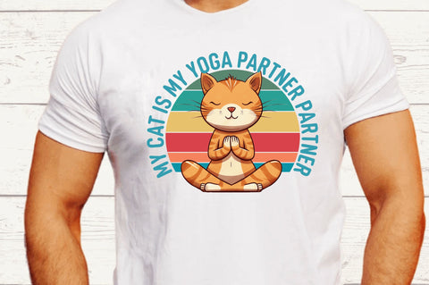 My Cat Is My Yoga Sublimation Design Sublimation Regulrcrative 