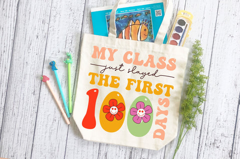My class just slayed the first 100 days svg Design SVG Regulrcrative 