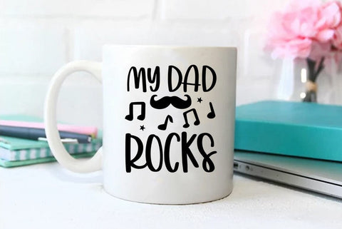 My dad rocks, Father's Day T-shirt, Dad Quote Design SVG FiveStarCrafting 