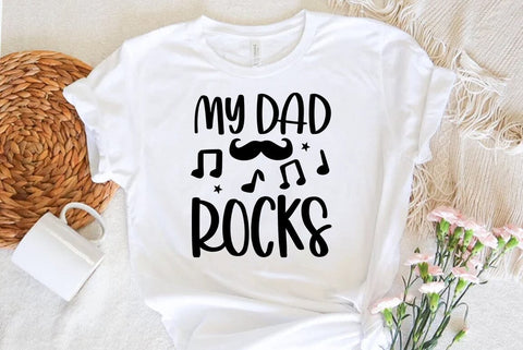 My dad rocks, Father's Day T-shirt, Dad Quote Design SVG FiveStarCrafting 