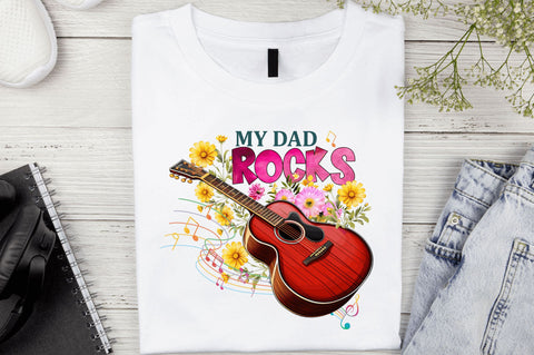 My dad rocks Sublimation Design Sublimation Regulrcrative 