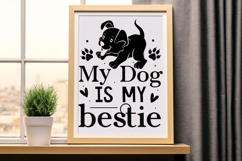 My dog is my bestie Svg Design SVG Regulrcrative 