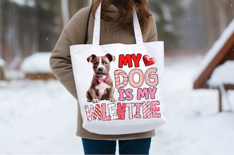 My dog is my valentine PNG Design Sublimation Designangry 