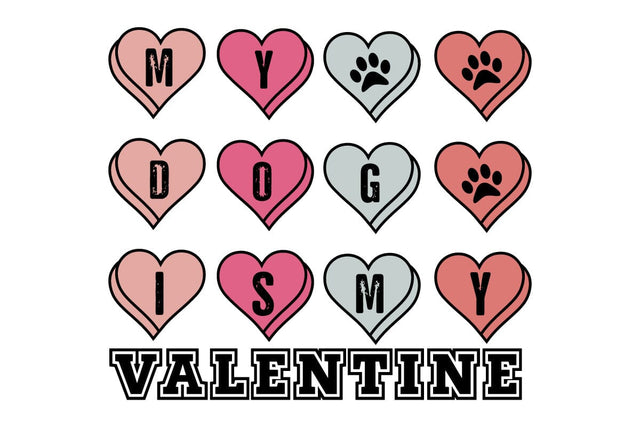 My Dog Is My Valentine SVG Design, Valentine Day SVG Design, SVGs, Food & Drink, Print & Cut, Quotes and Sayings SVG DesignPlante 503 