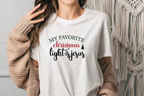 My favorite christmas light is jesus SVG Angelina750 