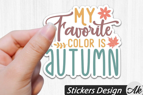 My favorite color is autumn Stickers Design SVG akazaddesign 