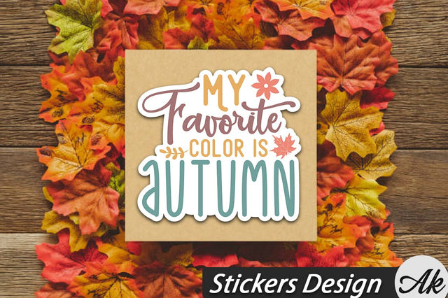 My favorite color is autumn Stickers Design SVG akazaddesign 