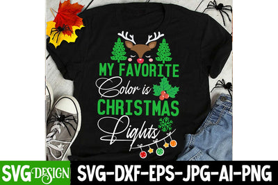 My Favorite Color is Christmas Lights SVG Cut File,Christmas SVG Cut File, Christmas Sublimation Design PNG, Christmas Sublimation ,Christmas Sublimation Bundle,Christmas Sublimation PNG SVG BlackCatsMedia 