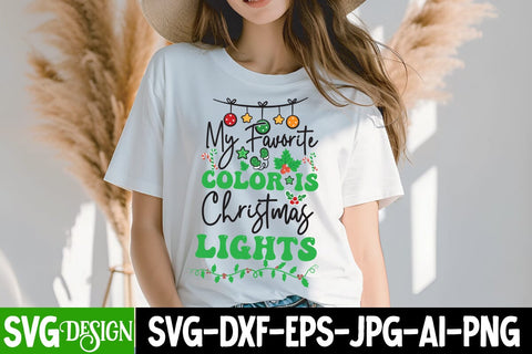 My Favorite Color is Christmas Lights SVG Design, Christmas Sublimation Design PNG, Christmas Sublimation ,Christmas Sublimation Bundle,Christmas Sublimation PNG SVG BlackCatsMedia 